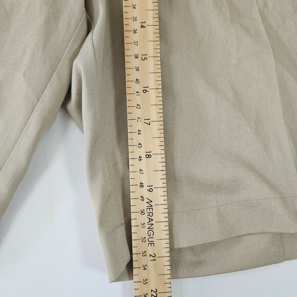 Haggar Premium Cool 18 Men's Shorts Sz 42 Khaki Straight Fit Superflex Waistband - Picture 3 of 10